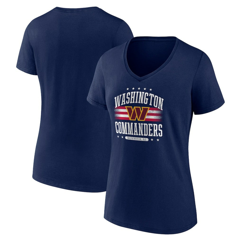 Washington Commanders Women's Americana V-Neck T-Shirt - Navy sale