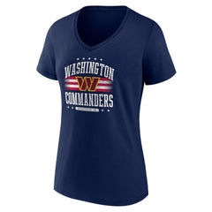 Washington Commanders Women's Americana V-Neck T-Shirt - Navy sale
