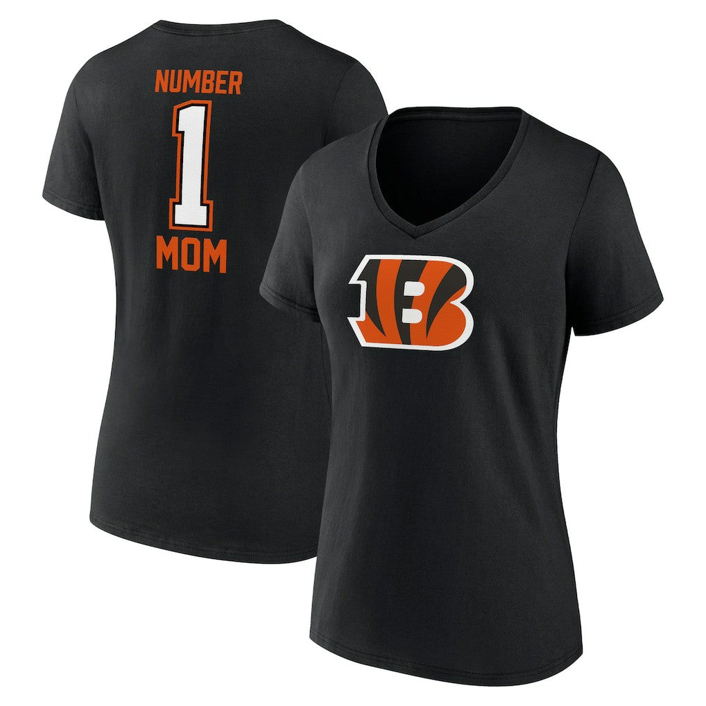 Cincinnati Bengals Women's Mother's Day V-Neck T-Shirt - Black sale