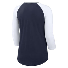 Dallas Cowboys Women's Knockout Arch Raglan Tri-Blend 3/4-Sleeve T-Shirt - Navy/White sale