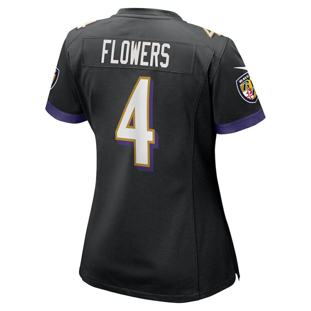 Zay Flowers Baltimore Ravens Women's Alternate Game Jersey - Black for sale
