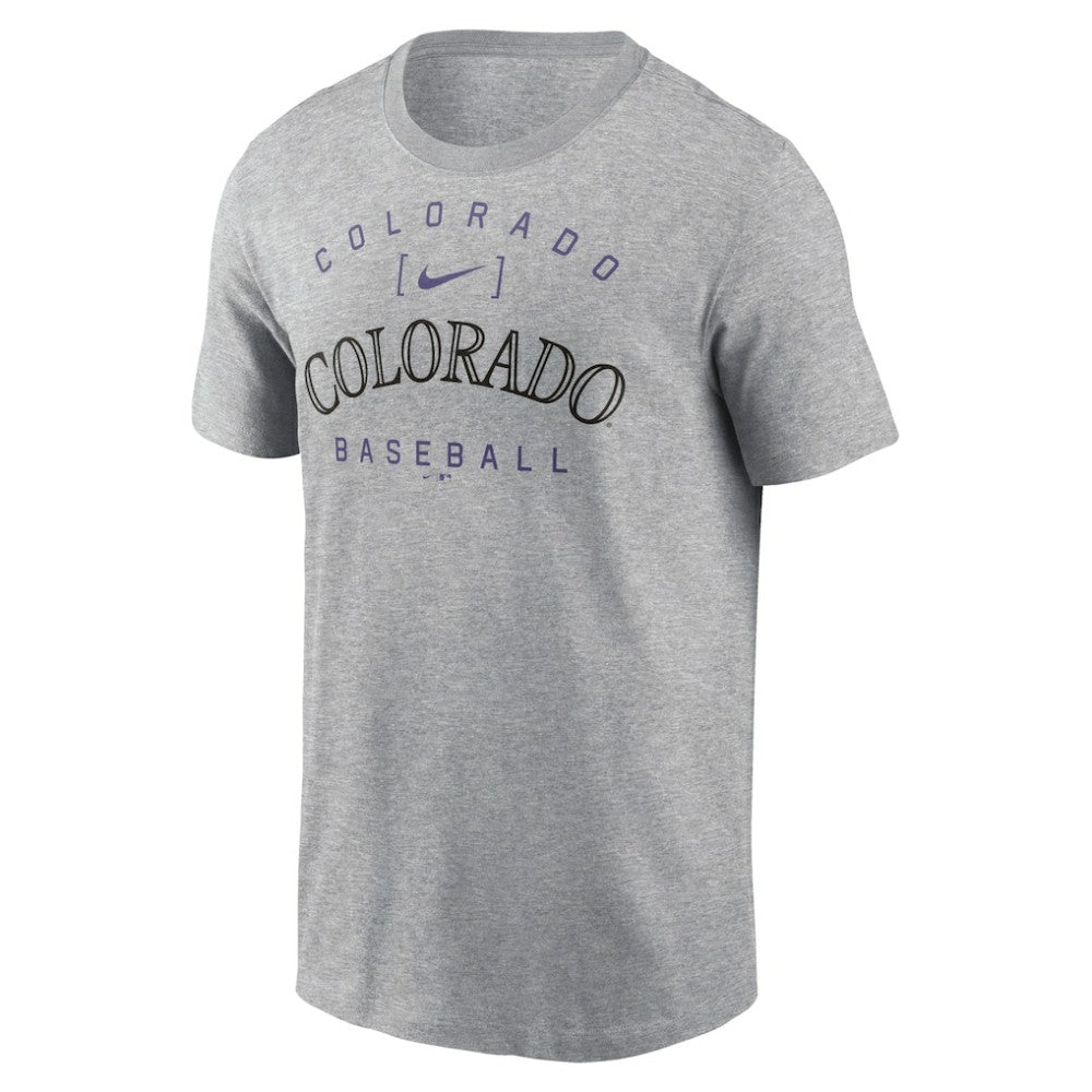 Colorado Rockies Home Team Athletic Arch T-Shirt Heather Gray
