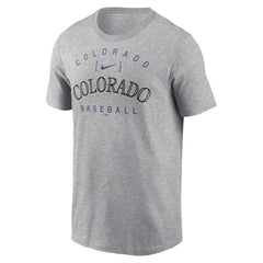 Colorado Rockies Home Team Athletic Arch T-Shirt Heather Gray