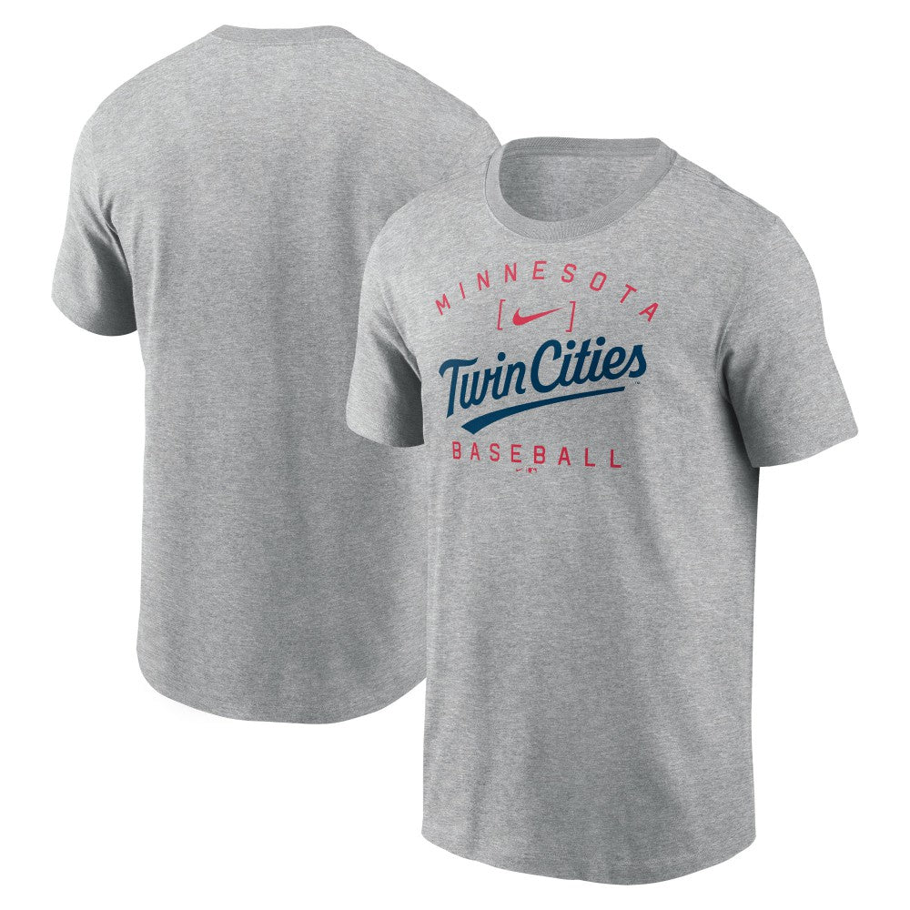 Minnesota Twins Home Team Athletic Arch T-Shirt Heather Gray