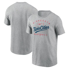 Minnesota Twins Home Team Athletic Arch T-Shirt Heather Gray