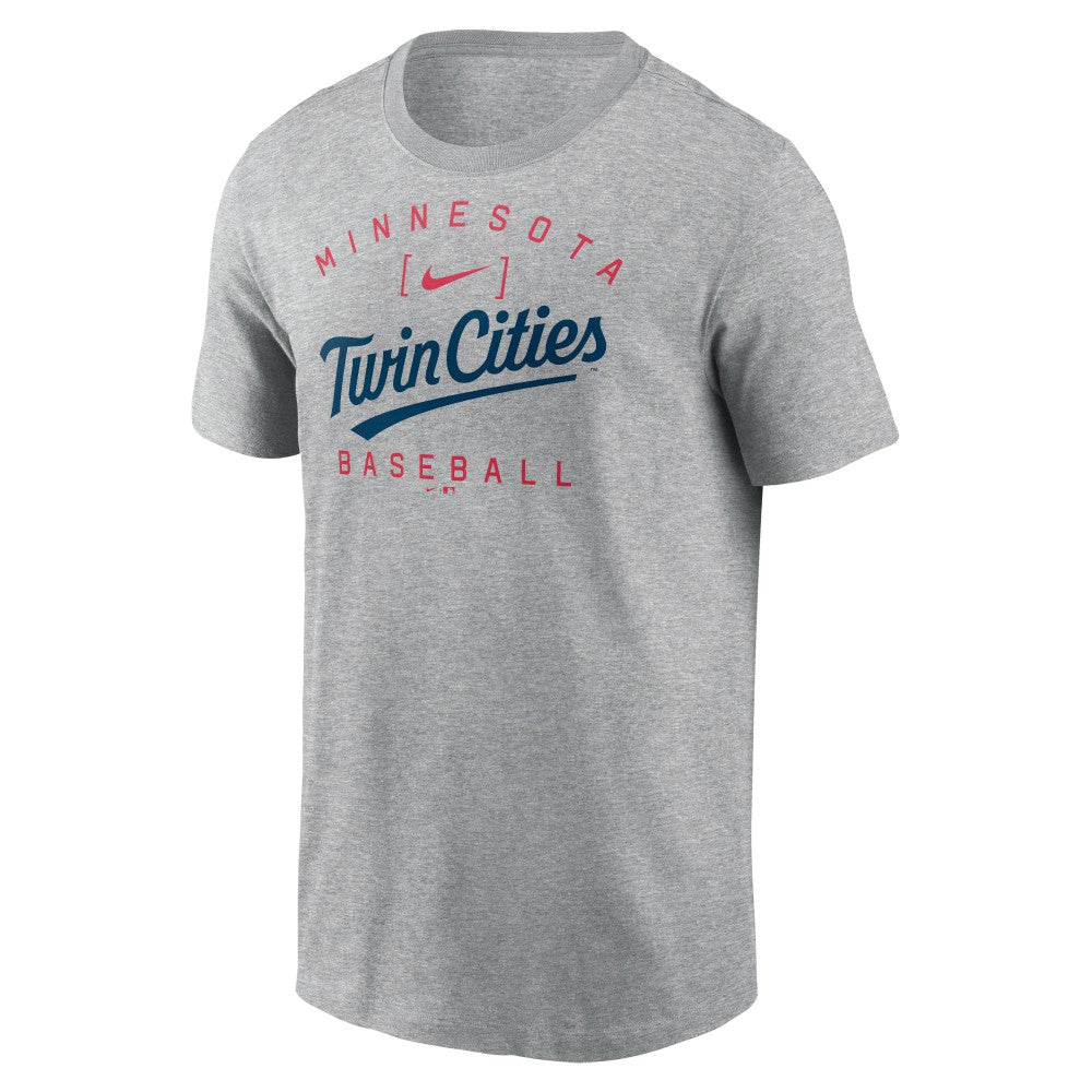 Minnesota Twins Home Team Athletic Arch T-Shirt Heather Gray