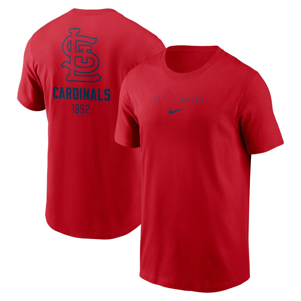 St. Louis Cardinals Large Logo Back Stack T-Shirt Red