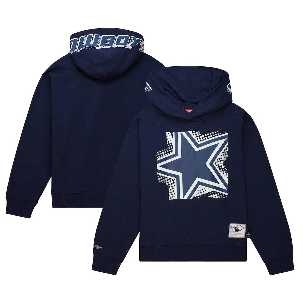 Dallas Cowboys Women's Gridiron Classics Big Face 7.0 Pullover Hoodie - Navy for sale