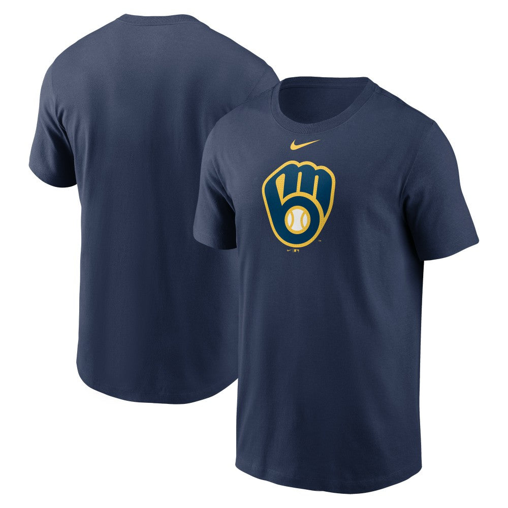 Milwaukee Brewers Fuse Large Logo T-Shirt Navy