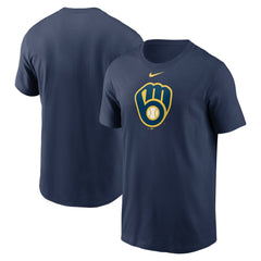 Milwaukee Brewers Fuse Large Logo T-Shirt Navy