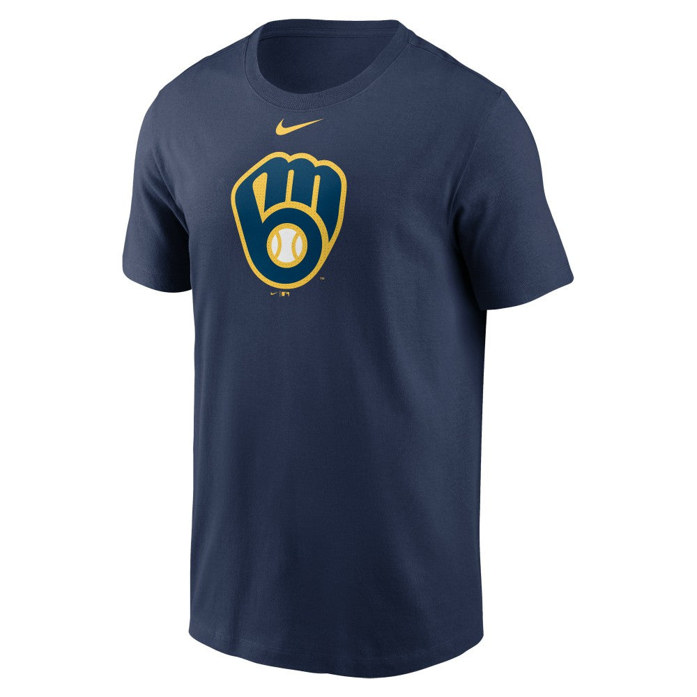 Milwaukee Brewers Fuse Large Logo T-Shirt Navy
