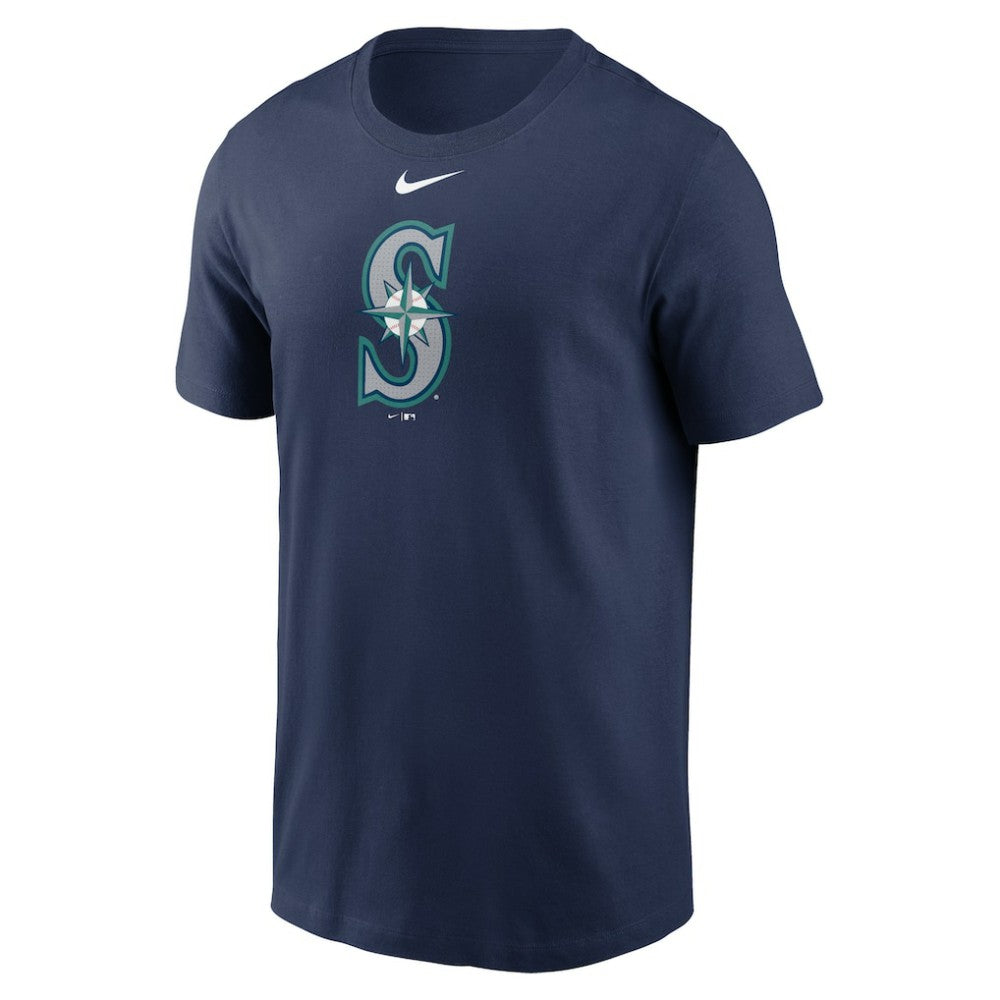 Seattle Mariners Fuse Large Logo T-Shirt Navy