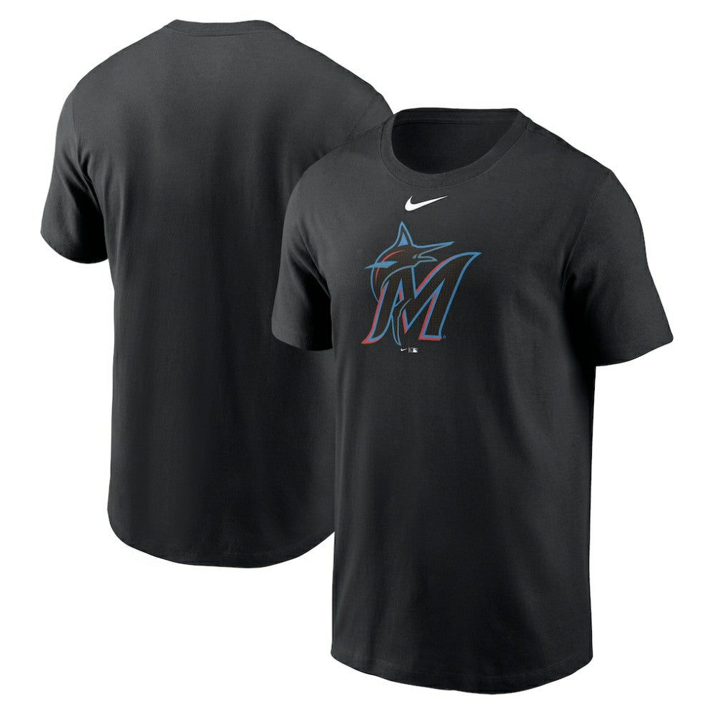 Miami Marlins Fuse Large Logo T-Shirt Black
