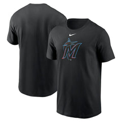 Miami Marlins Fuse Large Logo T-Shirt Black