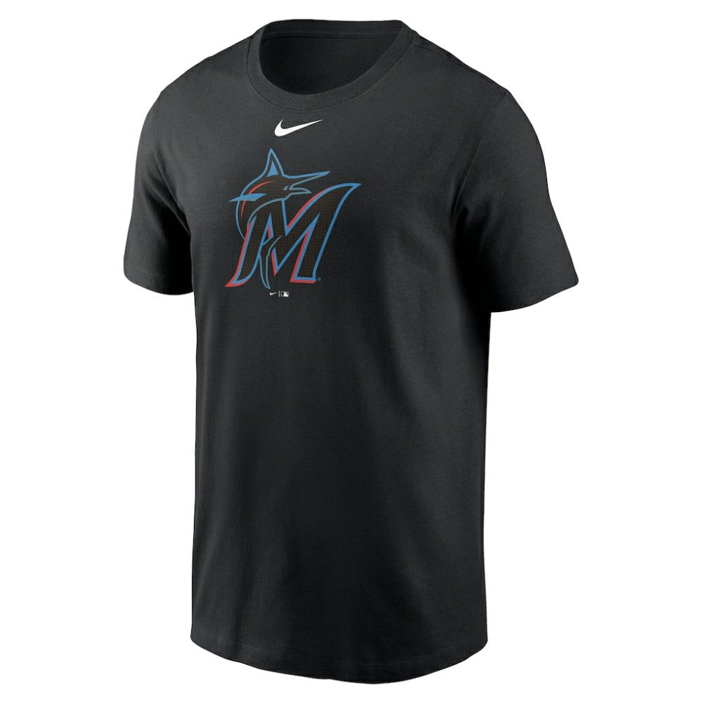 Miami Marlins Fuse Large Logo T-Shirt Black