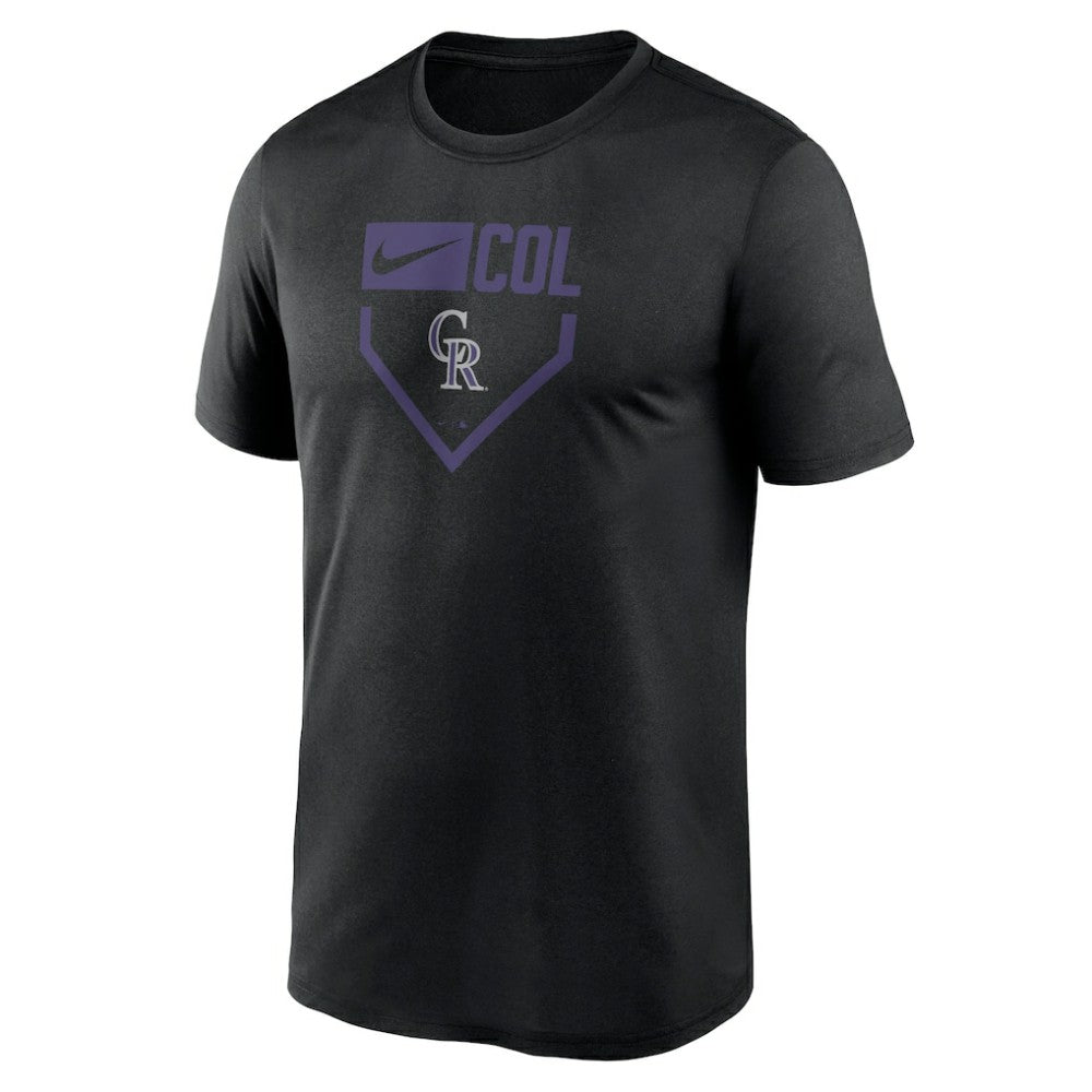 Colorado Rockies Home Plate Icon Legend Performance T-Shirt Black