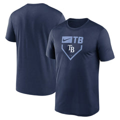 Tampa Bay Rays Home Plate Icon Legend Performance T-Shirt Navy
