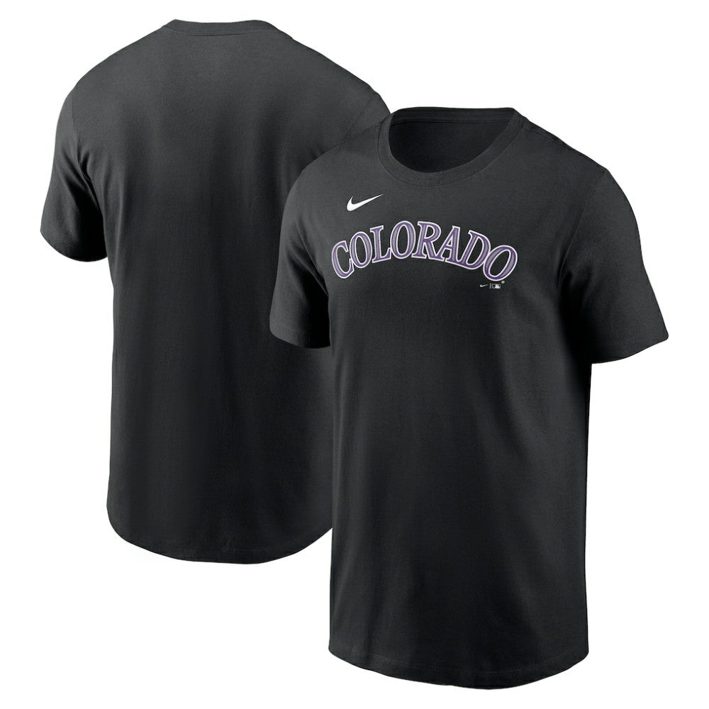 Colorado Rockies Fuse Wordmark T-Shirt Black