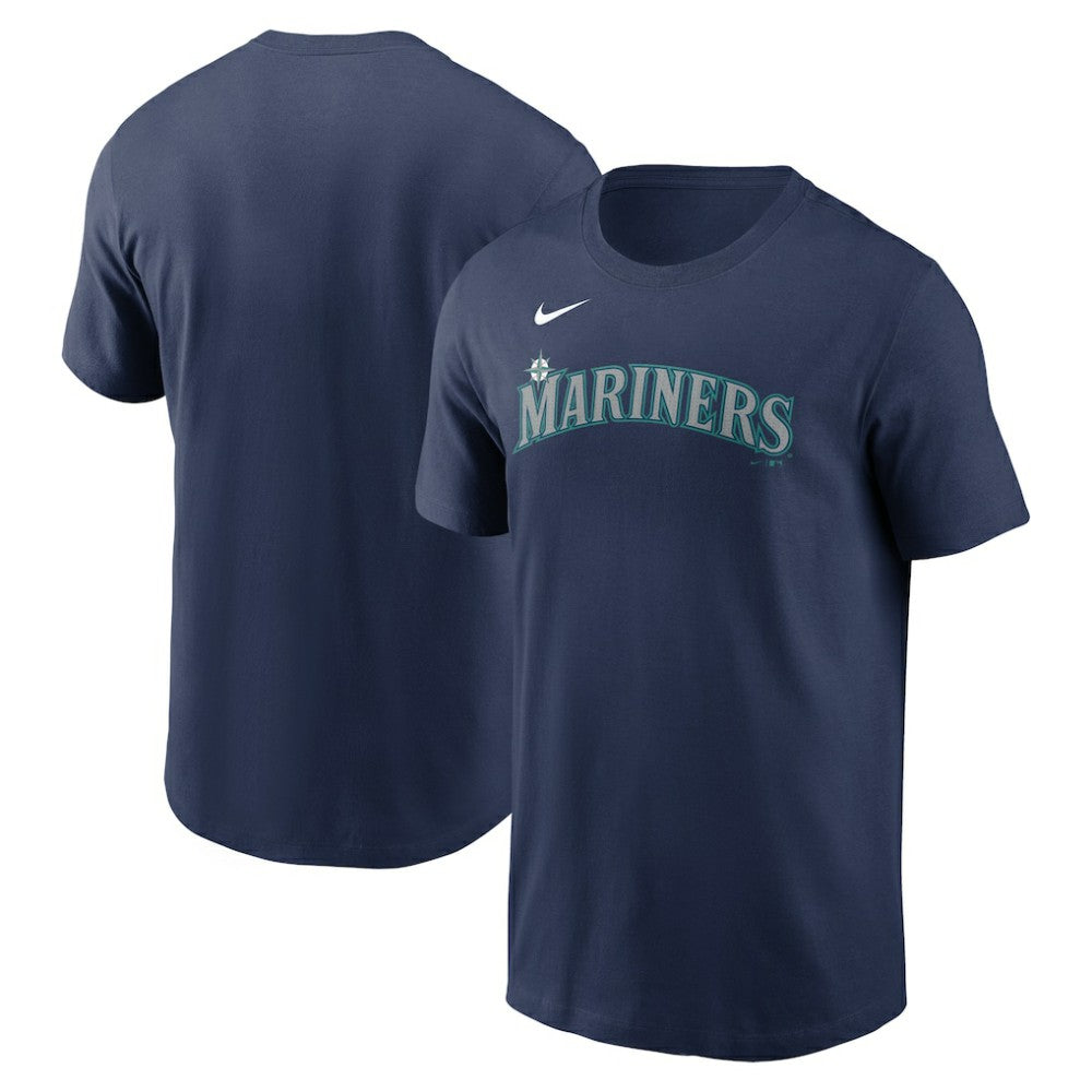 Seattle Mariners Fuse Wordmark T-Shirt Navy