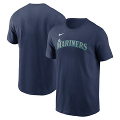 Seattle Mariners Fuse Wordmark T-Shirt Navy
