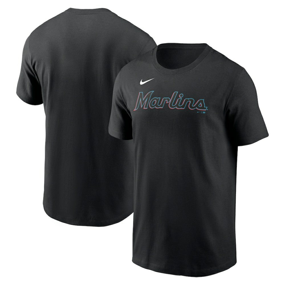 Miami Marlins Fuse Wordmark T-Shirt Black
