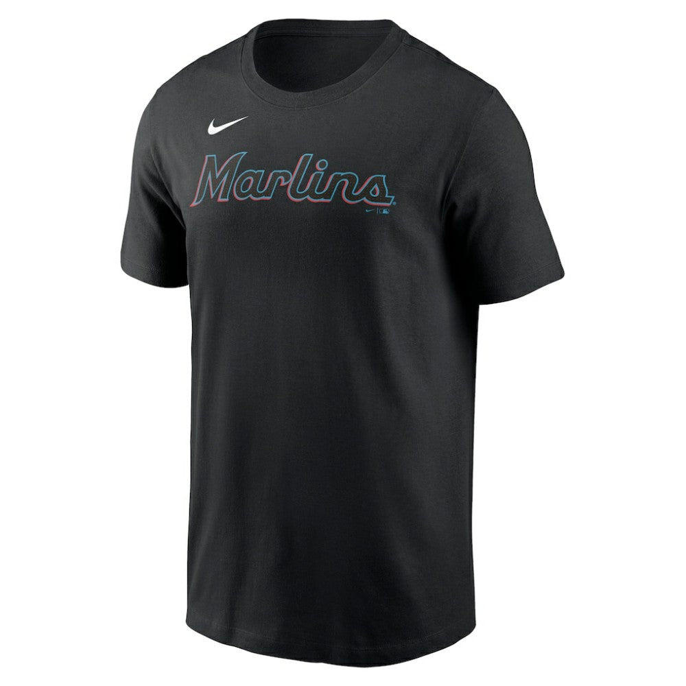 Miami Marlins Fuse Wordmark T-Shirt Black