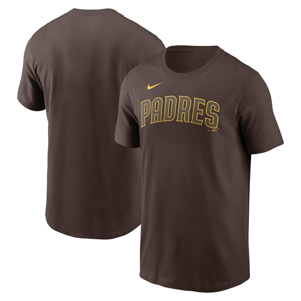 San Diego Padres Fuse Wordmark T-Shirt Brown