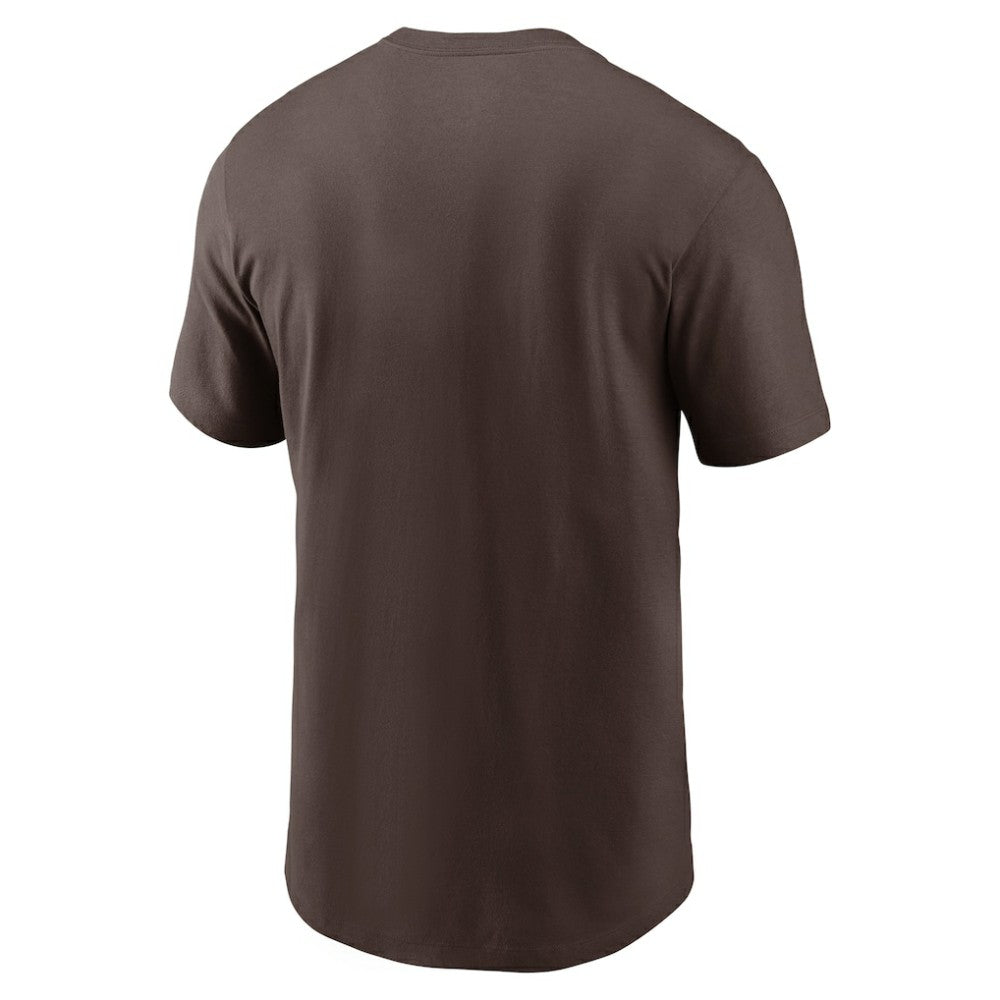 San Diego Padres Fuse Wordmark T-Shirt Brown