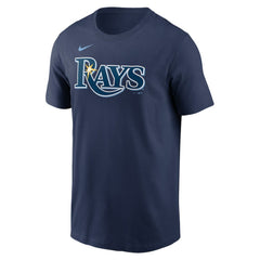 Tampa Bay Rays Fuse Wordmark T-Shirt Navy