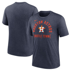 Houston Astros Swing Big Tri-Blend T-Shirt Heather Navy