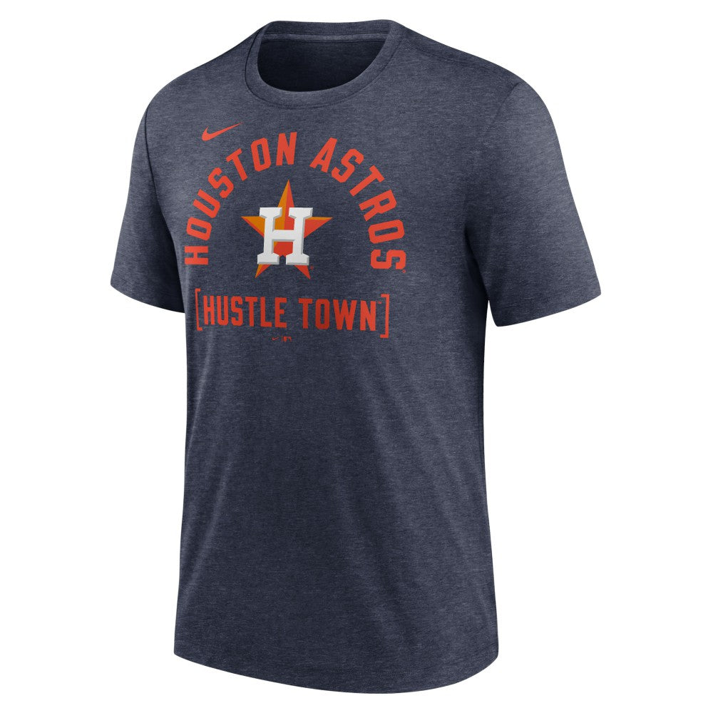 Houston Astros Swing Big Tri-Blend T-Shirt Heather Navy