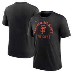 San Francisco Giants Swing Big Tri-Blend T-Shirt Heather Black