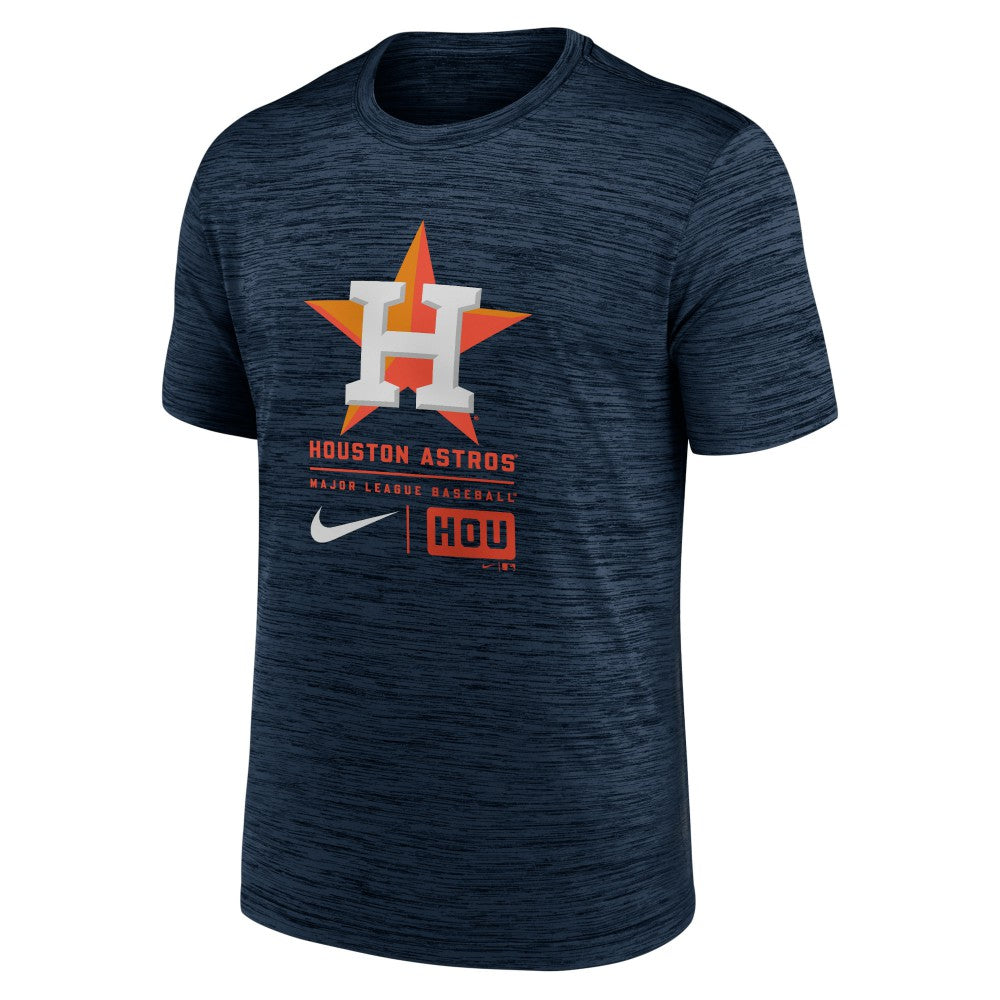Houston Astros Large Logo Velocity T-Shirt Navy