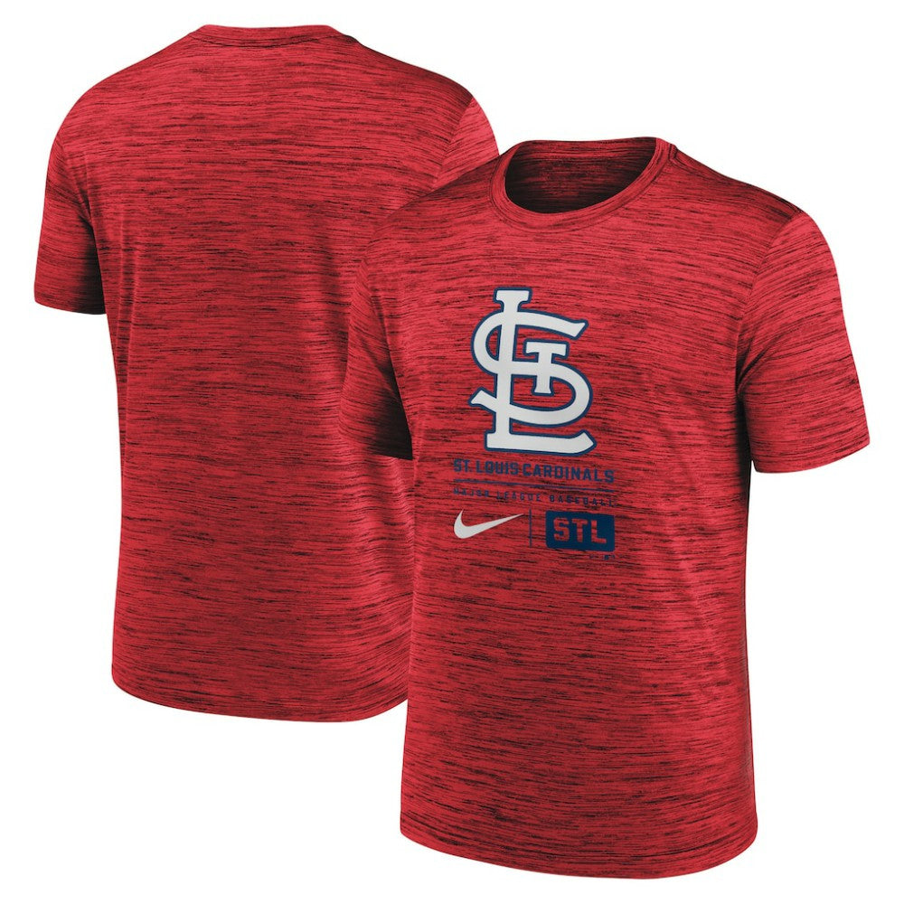 St. Louis Cardinals Large Logo Velocity T-Shirt Red