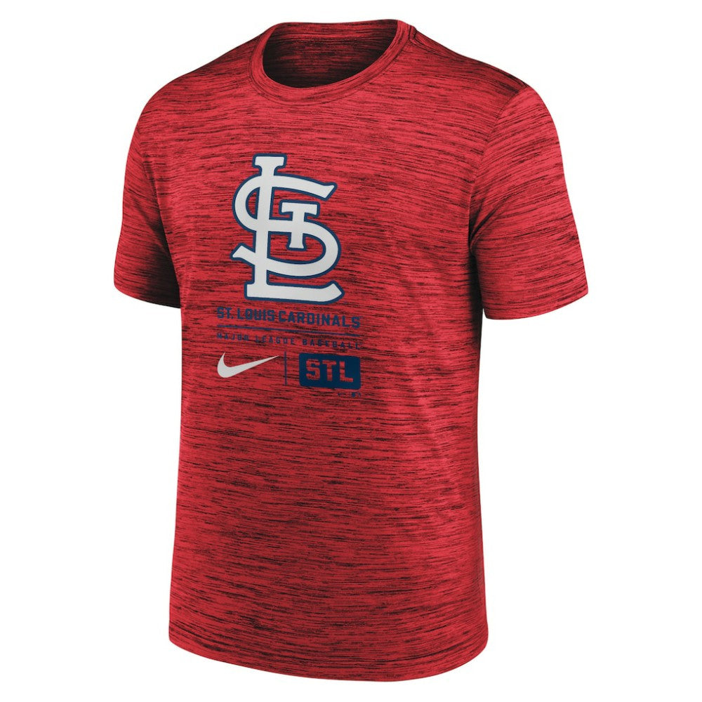 St. Louis Cardinals Large Logo Velocity T-Shirt Red