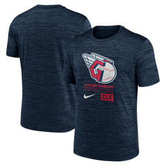 Cleveland Guardians Large Logo Velocity T-Shirt Navy