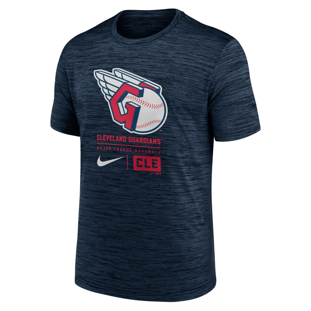 Cleveland Guardians Large Logo Velocity T-Shirt Navy