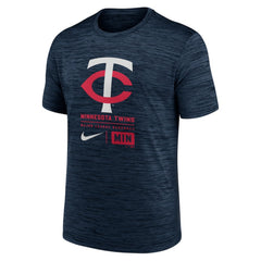 Minnesota Twins Large Logo Velocity T-Shirt Navy