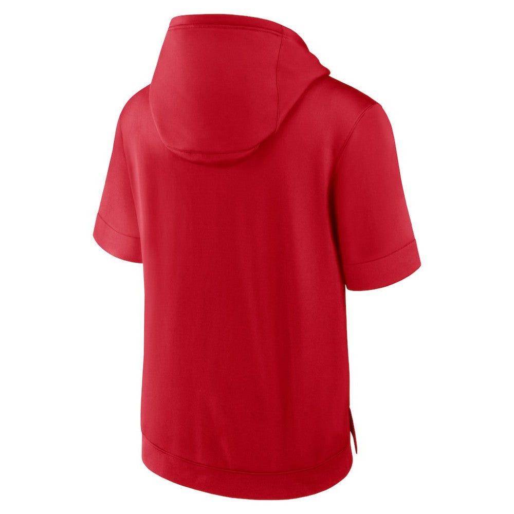 Los Angeles Angels Tri Code Lockup Short Sleeve Pullover Hoodie Red