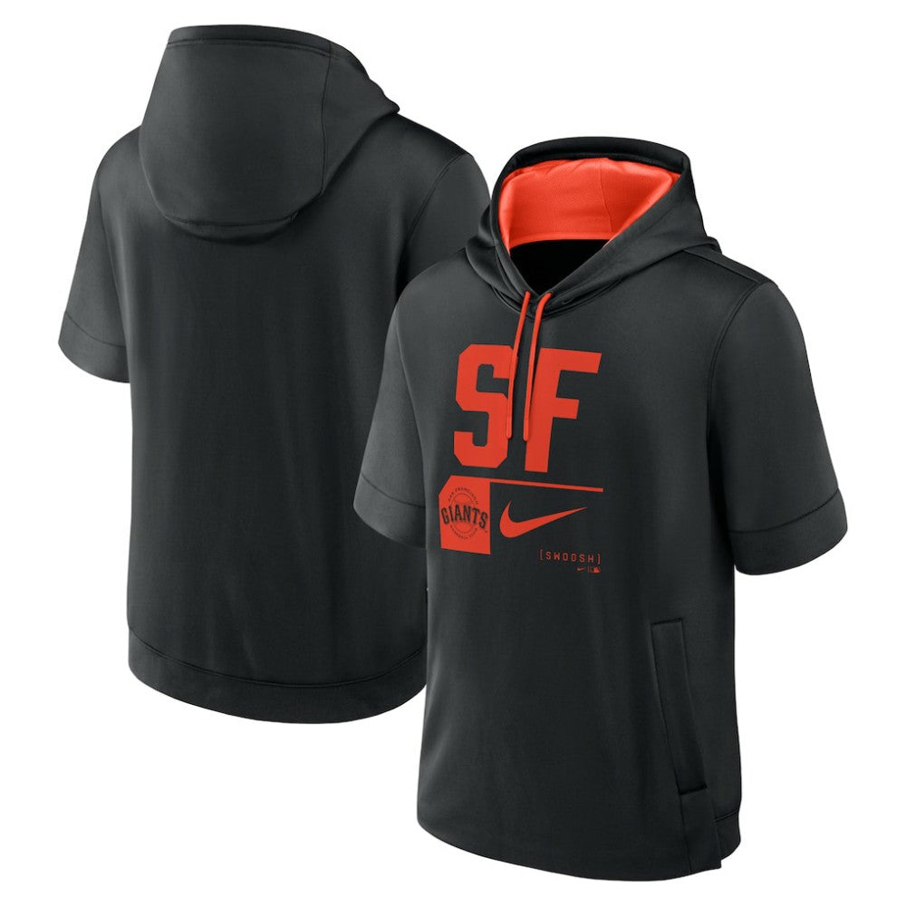San Francisco Giants Tri Code Lockup Short Sleeve Pullover Hoodie Black