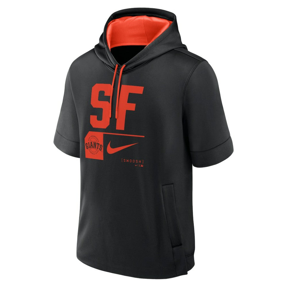 San Francisco Giants Tri Code Lockup Short Sleeve Pullover Hoodie Black