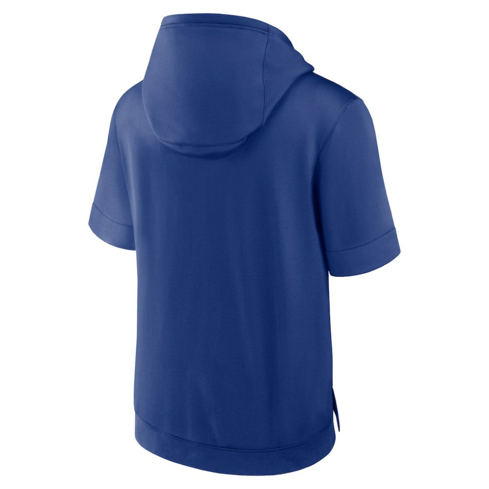 New York Mets Tri Code Lockup Short Sleeve Pullover Hoodie Royal