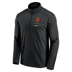 San Francisco Giants Franchise Logo Pacer Performance Half-Zip Top Black