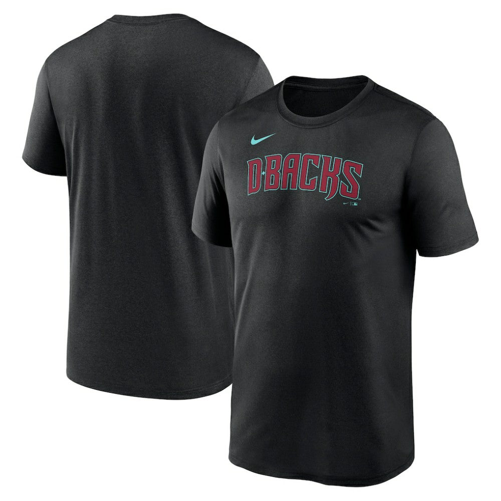 Arizona Diamondbacks Legend Fuse Wordmark T-Shirt  Black