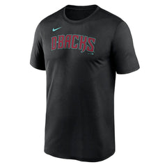 Arizona Diamondbacks Legend Fuse Wordmark T-Shirt  Black
