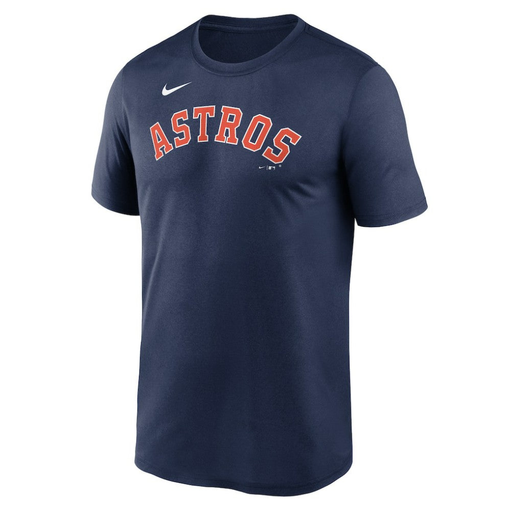 Houston Astros Legend Fuse Wordmark T-Shirt  Navy