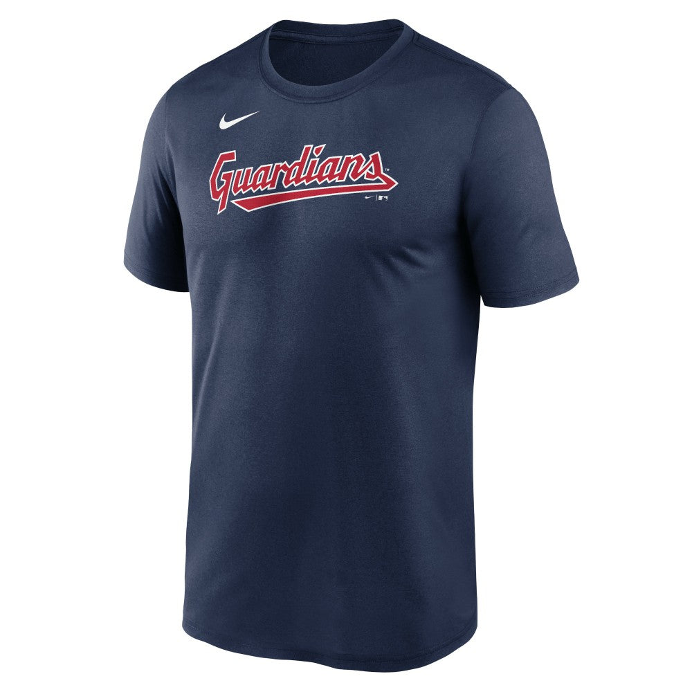 Cleveland Guardians Legend Fuse Wordmark T-Shirt  Navy