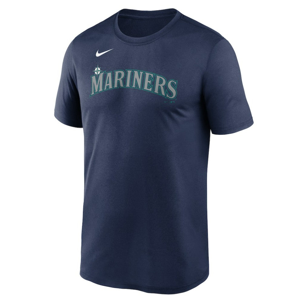 Seattle Mariners Legend Fuse Wordmark T-Shirt  Navy