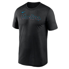 Miami Marlins Legend Fuse Wordmark T-Shirt  Black