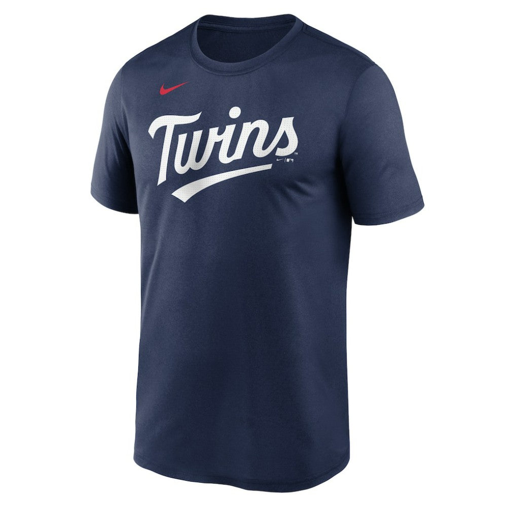 Minnesota Twins Legend Fuse Wordmark T-Shirt  Navy